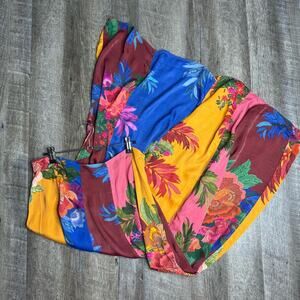 Farm Rio Paneled Colorful Maxi Skirt Size XL